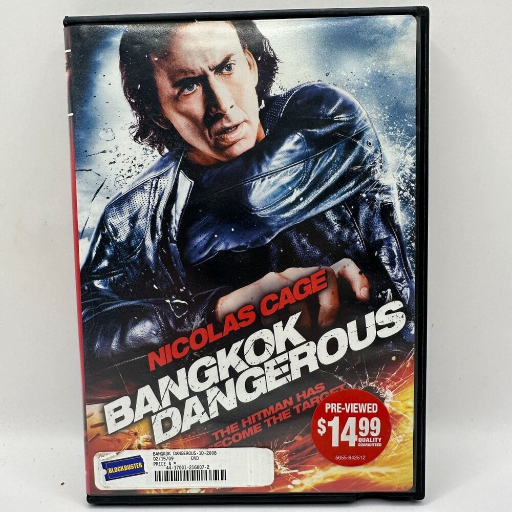 Nicolas Cage Bangkok Dangerous DVD Movie Lionsgate Action Thriller Rated R
